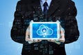 Secured internet cloud computing concept Royalty Free Stock Photo