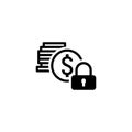 Secured Loan Icon. Flat Design