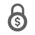 Secured, loan, protection icon. Gray vector graphics Royalty Free Stock Photo