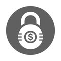Secured, loan, safe, security, protection icon. Gray vector graphics Royalty Free Stock Photo