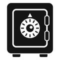 Secured safe icon simple vector. Lock code