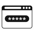 Secured surfing icon simple vector. Data code