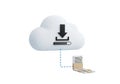 Securely download vital documents and data from the cloud with progress indicator Royalty Free Stock Photo