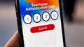 Securing Access: Two-Factor Authentication Process on Smartphone Interface
