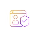 Securing accounts gradient linear vector icon Royalty Free Stock Photo