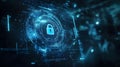 Securing digital assets cyber space graphic design virtual environment close-up data protection strategy