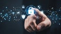 Securing digital data with advanced technology Royalty Free Stock Photo