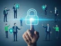 Securing digital data with advanced technology Royalty Free Stock Photo