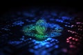 Securing Identity Exploring Digital Biometrics Fingerprint Verification Data for Enhanced Authentication. created with Generative Royalty Free Stock Photo