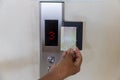 Securing lift or elevator access control. elevator access control,