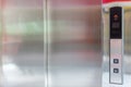 securing lift or elevator access control. elevator access control, Hand holding a key card to unlock elevator floor before up or