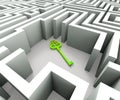 Securing the maze means safekeeping or guaranteed security - 3d illustration