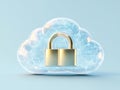 Securing Your Digital Future: Understanding Cybersecurity with a Cloud and Lock Concept