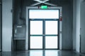 Securities door and fire protection system in department store Royalty Free Stock Photo