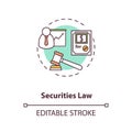 Securities law concept icon