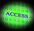 Security Access Represents Protect Encrypt And Accessible Royalty Free Stock Photo