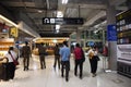 Security airport policemen guard walking monitor watch out for service passengers travelers and thai people visit travel at