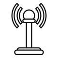 Security alarm icon outline vector. Prevent intrusion