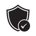 Security approval check icon. Digital protection and security data concept