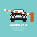 Security Barrier Gate Closed For Vehicle Royalty Free Stock Photo