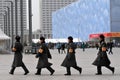 Security in Beijing National Aquatics Center Royalty Free Stock Photo