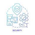 Security blue gradient concept icon Royalty Free Stock Photo