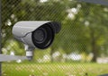 security blurred park and fence, cctv Royalty Free Stock Photo