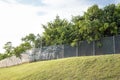 Security boundary fencing at a residential community Royalty Free Stock Photo
