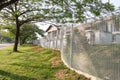 Security boundary fencing at a residential community Royalty Free Stock Photo