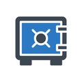 Security boxvector glyph color icon