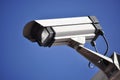 Security Camera against blue sky Royalty Free Stock Photo