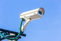 The security camera against blue sky Royalty Free Stock Photo
