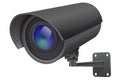Security camera. Black CCTV surveillance system