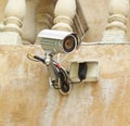 Security camera CCTV and box control Royalty Free Stock Photo