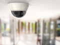 Security camera or cctv camera on ceiling Royalty Free Stock Photo