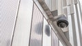 Security camera, CCTV in front of the building Royalty Free Stock Photo