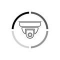 Security camera cctv icon,sign CCTV vector design Royalty Free Stock Photo