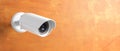 Security Camera CCTV isolated on wall background. 3d illustration Royalty Free Stock Photo