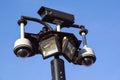 Security Camera, CCTV on location at airport Royalty Free Stock Photo
