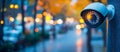Security Camera, CCTV on location. Security camera on the wall in city Royalty Free Stock Photo
