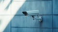 Security Camera, CCTV on location. Security camera on the wall in city Royalty Free Stock Photo