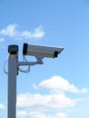 Security camera cctv over blue sky Royalty Free Stock Photo