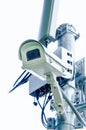 Security camera or CCTV on white background