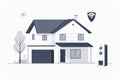 Security camera guards access from remote distances, controlling windows through secure shielding of expanded Wi-Fi networks for e