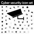 Security camera icon. Cyber security icons universal set for web and mobile