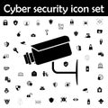 Security camera icon. Cyber security icons universal set for web and mobile