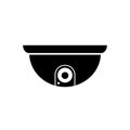 Security camera icon. Surveillance camera. Security equipment and security guard - vector