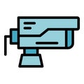 Security camera icon vector flat Royalty Free Stock Photo