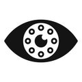 Security camera lens inside an eye showing the concept of big brother Royalty Free Stock Photo