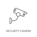 Security camera linear icon. Modern outline Security camera logo